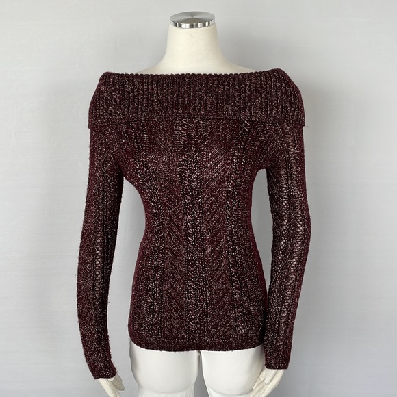 WHBM At The Shoulder Bow Back Sweater XS - Picture 6 of 16